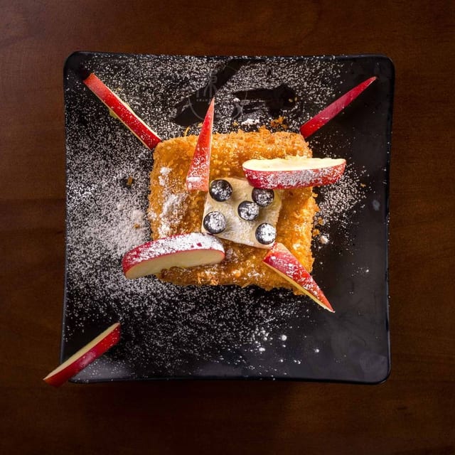 Peanut Butter French Toast with Fresh Fruits.
