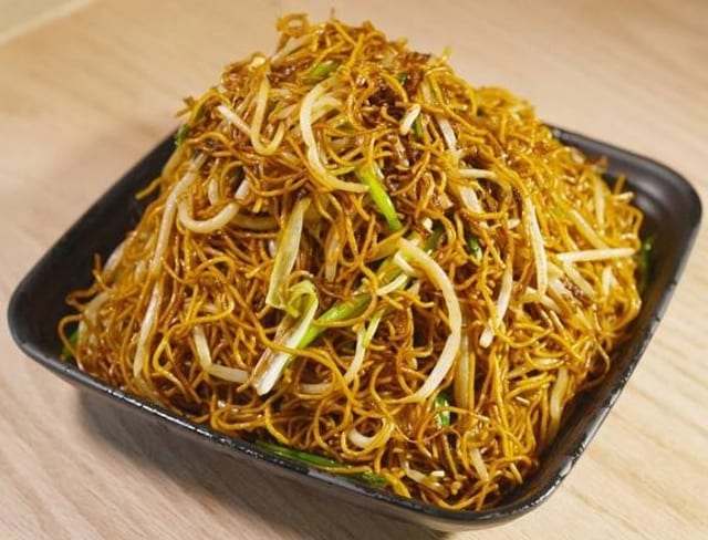 Soy Sauce Chow Mein with Veggie of the Day.