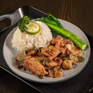 LC07 Garlic Scallion Pork Chop over Rice