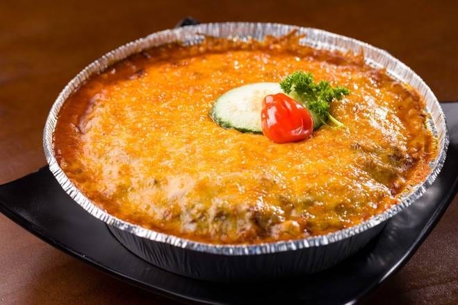 Baked Bolognese with Cheese.