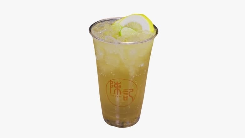 Passionfruit Honey Sparkling Drink with Lemon.