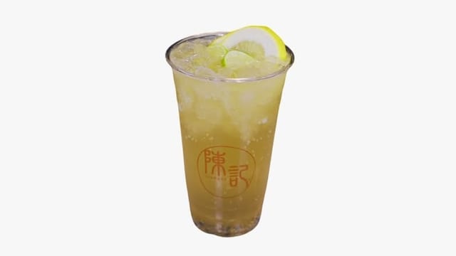 Passionfruit Honey Sparkling Drink with Lemon.